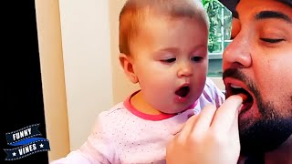 Naughty Babies And Dad Having Fun Times Together || Funny Vines