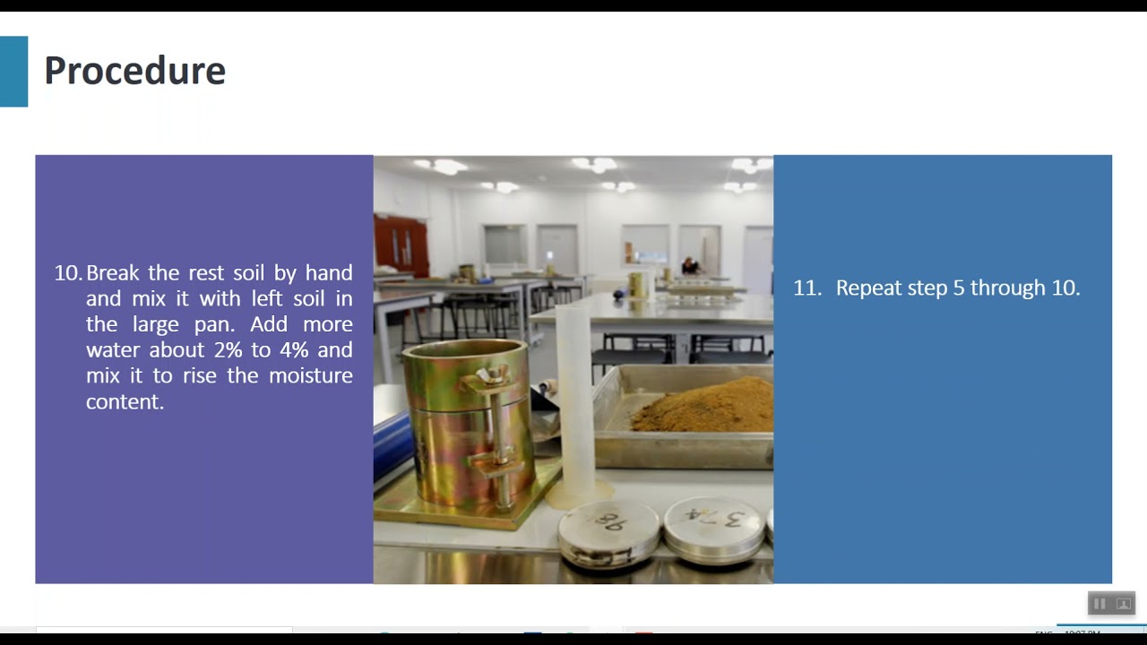 Compaction test (Standard Proctor Test)