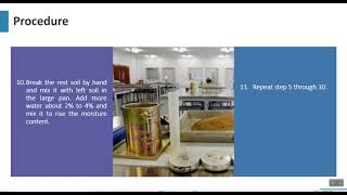 Compaction test (Standard Proctor Test)