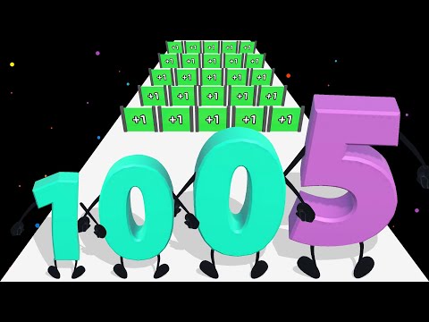 SCALE NUMBER RUNNER - Number Run Race Stack Master: Merge 3D Math Game