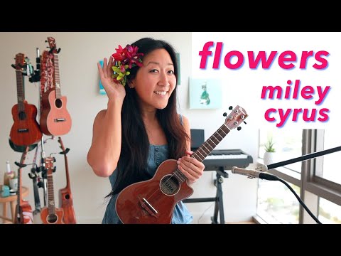 Flowers 💐🌹 Miley Cyrus (acoustic cover) // Cynthia Lin Ukulele Play-Along
