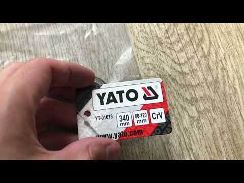 Ключ гаковий з носиком на шарн з округленим болтиком в діапаз. M=80-120мм YATO, L=340 мм. CrV [5/10]