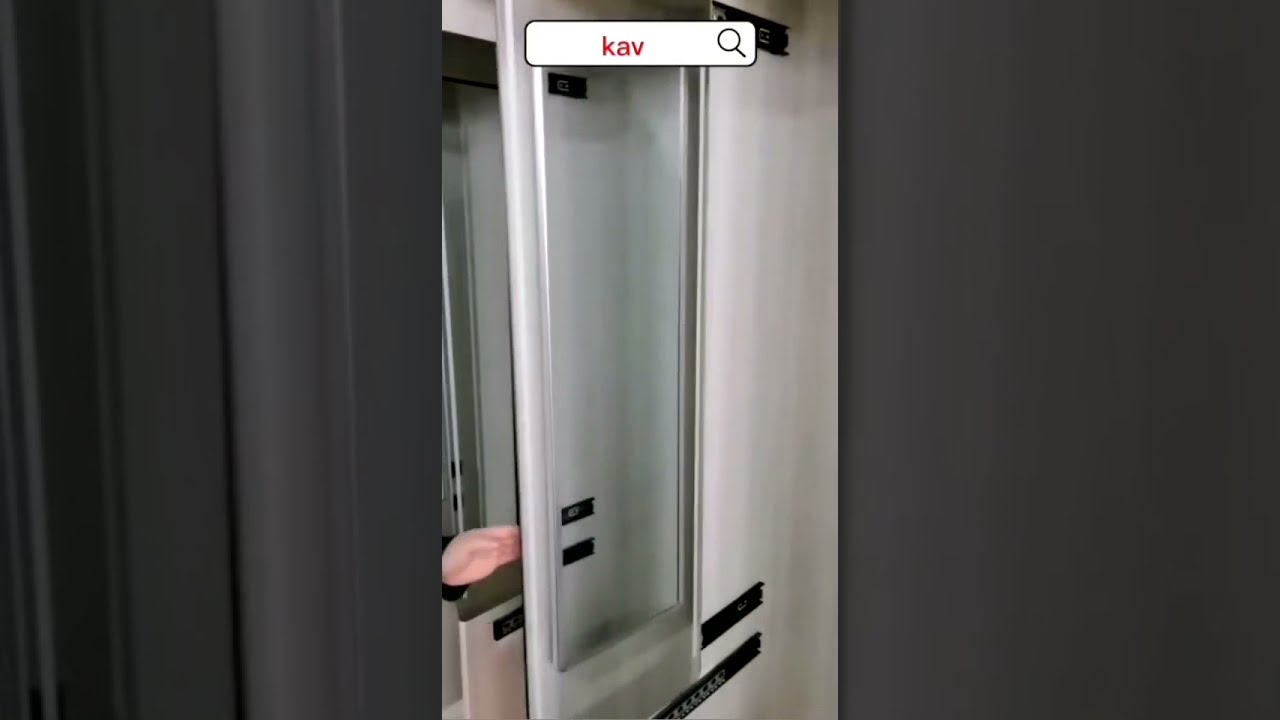 kav push pull mirror for wardrobe with intelligent induction light