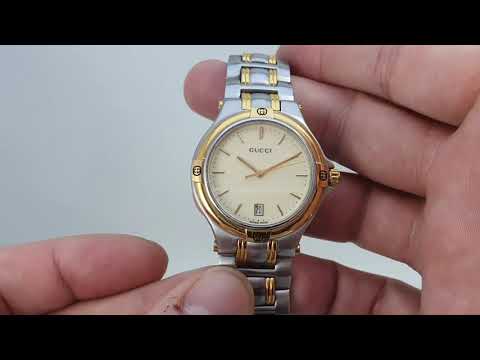 c1997 Gucci 9000 series men's vintage watch.  Model reference 9040M