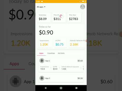View Google Admob Earnings With Dash App #shorts #googleadmob #appearnings #admobearnings