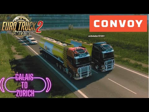 Convoy || Mad Max Fury Driver || Calais to Zurich || Euro Truck Simulator with Logitech G29