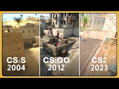 Dust 2 Map Comparison CS: Source, CSGO, CS2