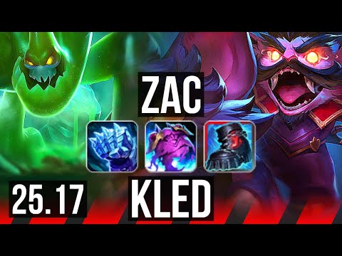 ZAC vs KLED (TOP) | 39k DMG, Godlike | KR Master | 25.17