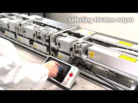 Automatic beam switching 1064nm and all the harmonics.