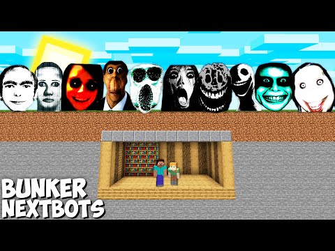 SURVIVAL BUNKER WITH JEFF THE KILLER AND SCARY NEXTBOTS in Minecraft - Gameplay - Coffin Meme