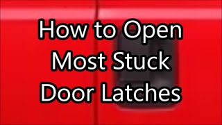 How to open stuck car door, truck, or van door latch with broken cable housing