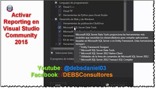 Agregar Reporting a Visual Studio Community 2015 (Spanish)