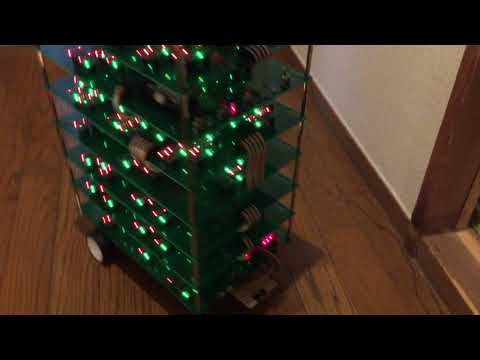 オール・トランジスタ4ビット・コンピュータ 「CPU1738」で製作した自律走行ロボット