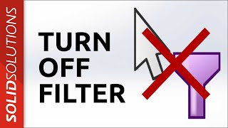 How to turn off the Selection Filter/Funnel in SOLIDWORKS | Beginner SOLIDWORKS Tutorial