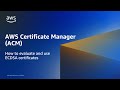 AWS Certificate Manager How To Evaluate And Use ECDSA Certificates Amazon Web Services