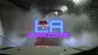 台風ヒラリー【ロサンゼルス】雨の日のハイウェイ