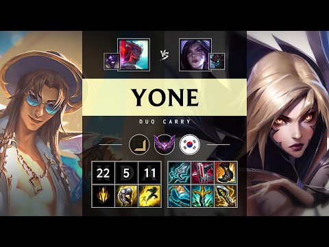 Yone ADC vs Kai'Sa: Triple Kill, Godlike - KR Master Patch 25.S1.1