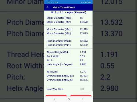 Thread Calculator (UN, Metric) video thumbnail