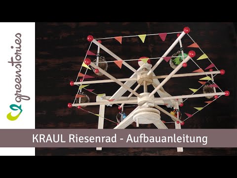 Vorschau: Riesenrad Holzbausatz mit Kurbel 48 cm