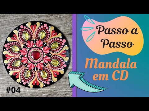 ▶️ Mandala em CD [Passo a Passo] Aprenda Mandala em Pontilhismo 🎨 Dot Mandala Painting