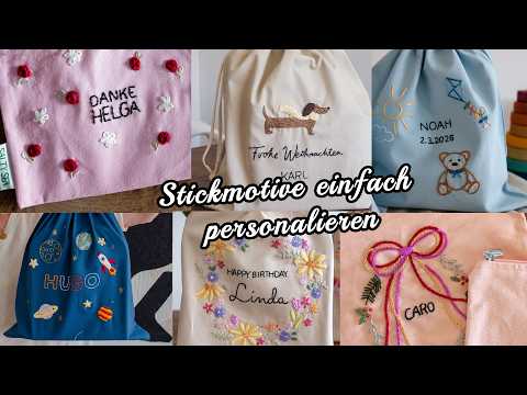 Stickmuster personalisieren – Schriftzüge auf Stoff übertragen & sticken