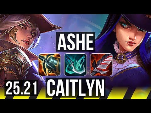 ASHE & Lulu vs CAITLYN & Pyke (ADC) | KR Master | 25.21