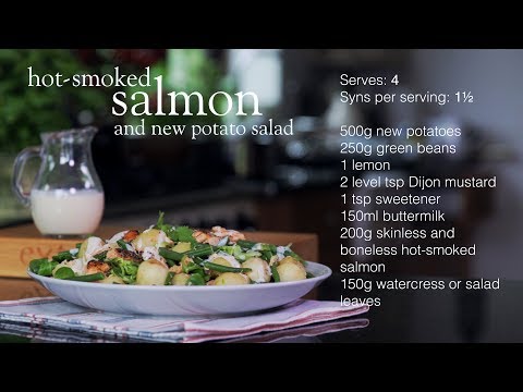 Slimming World hot smoked salmon and new potato salad recipe - 1½ Syns per serving