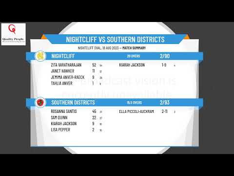 D&DCC - Quality People Senior Women - Round 13 - Nightcliff v Southern Districts