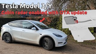 Tesla to waken the cabin radar with a software update to improve safety