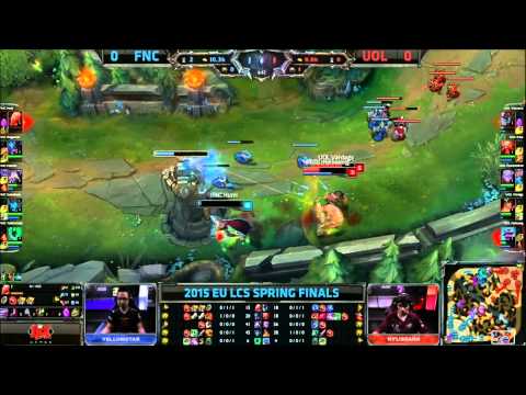 Fnatic vs Unicorns of Love | Game 1 Grand Finals S5 EU LCS Spring 2015 playoffs | FNC vs UOL G1