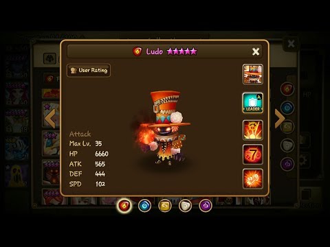 Summoners War - Ludo (fire dice magician) damage test