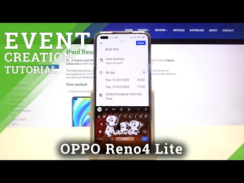 OPPO Reno 4 Lite Calendar App - Add New Event