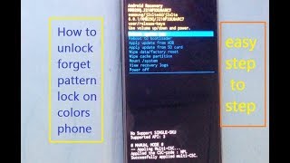 how to unlock pattern lock on colors  android phone