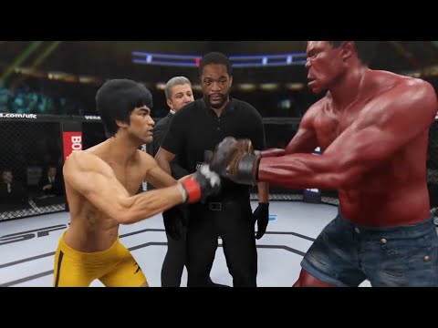 Bruce Lee vs. Fire Hulk - EA Sports UFC 4 - Epic Fight 🔥🐲