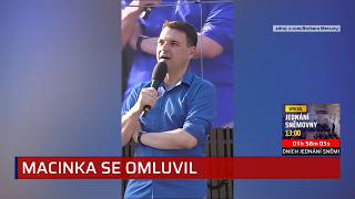 Macinka se omluvil za vystoupení ve Strážnici. Babiš ho označil za nešťastné