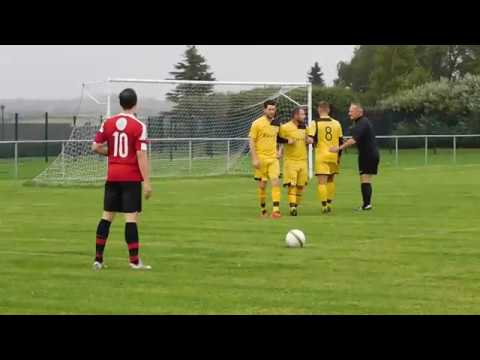 MIKE HENDEY'S FINE FREE-KICK FOR MELTON TOWN v RAUNDS TOWN...