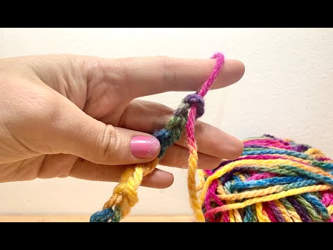 Easy Finger Knitting Tutorial Using 1 Finger