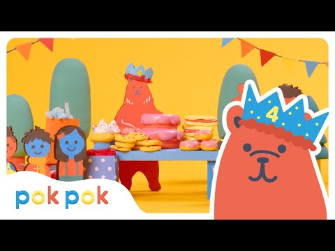 Mr. Bear's Birthday 🐻 | Toddler Learning Stories & Songs | Pok Pok