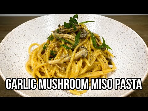 Garlic Mushroom Miso Pasta