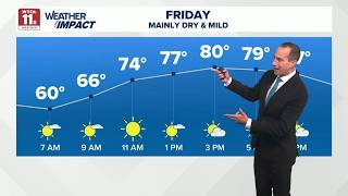 Mild and mostly dry for Friday football games; rain returns Saturday afternoon | WTOL 11 Weather