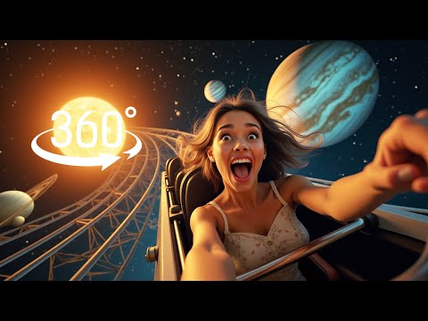 360 video Virtual Reality Coaster Ride in Space