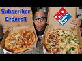 TRYING MY SUBSCRIBERS FAVORITE DOMINOS PIZZA ORDERS FOR THE FIRST TIME
