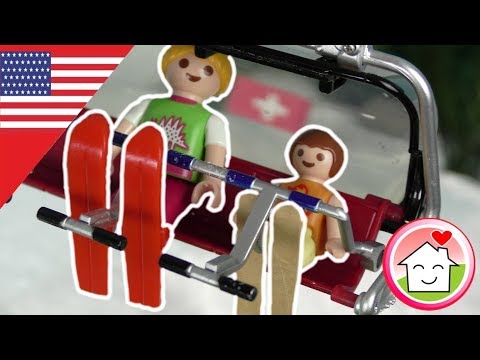 Playmobil English The Hauser Family Goes Skiing - Toy films for kids