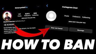 HOW TO BAN INSTAGRAM ACCOUNT ⚠️