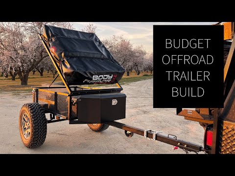 Budget Overland Trailer Build Pt2 - DIY Deck Lid, Gas Struts & Mounting an RTT