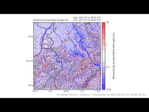 TerrSysMP monitoring run 2017-07-11 - remaining unsaturated storage - NRW (24h)