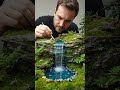 He Made a Real Waterfall That Actually Flows #water #miniature #art #diorama #satisfying #asmrvisual