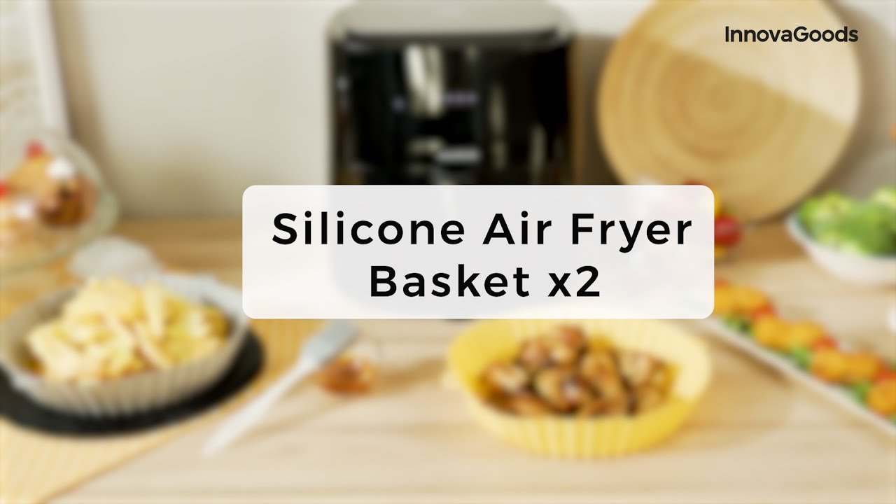 Paniers en silicone avec brosse pour friteuses à air Mollicon InnovaGoods 2  unités - NAcloset