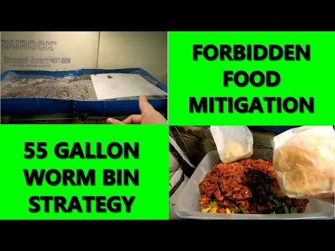 55 GALLON WORM BIN FORBIDDEN FOOD MITIGATION