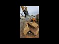 Screw Log Splitter On A CAT 309 Excavator